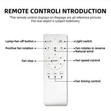 Low-Profile Wood Blade Ceiling Fan with LED Light &amp; Remote