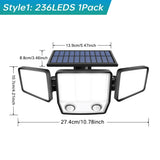 Solar Security Flood Light 3000LM – Dual PIR Motion Sensor, IP65