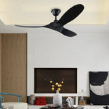 Large Wood Blades Ceiling Fan With Remote Control