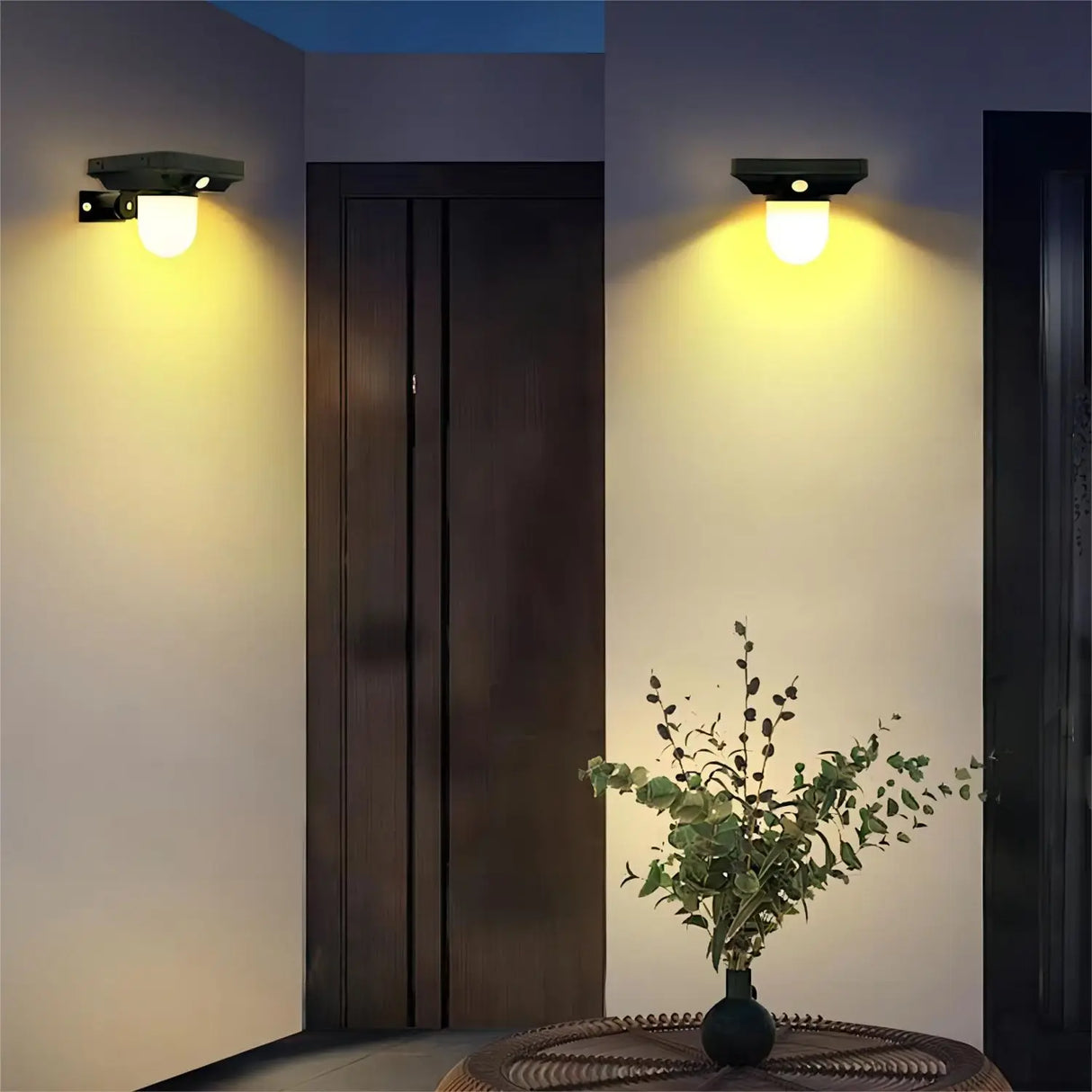 Focos solares para jardín – Luces de trayectoria con sensor de movimiento, 3 modos