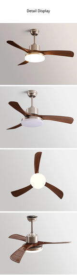 Modern DC Ceiling Fan with LED Light and Remote Control
