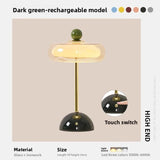 Retro Mushroom LED Table Lamp - Rechargeable Bedside Light
