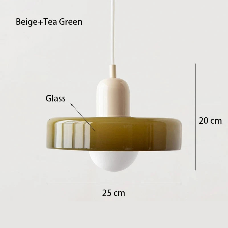 Nordic Glass Bauhaus Chandelier – Retro Pendant Light for Dining & Living Room