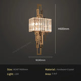 Modern Crystal Wall Sconce - LED Wall Light for Living Room, Bedroom and Hallway