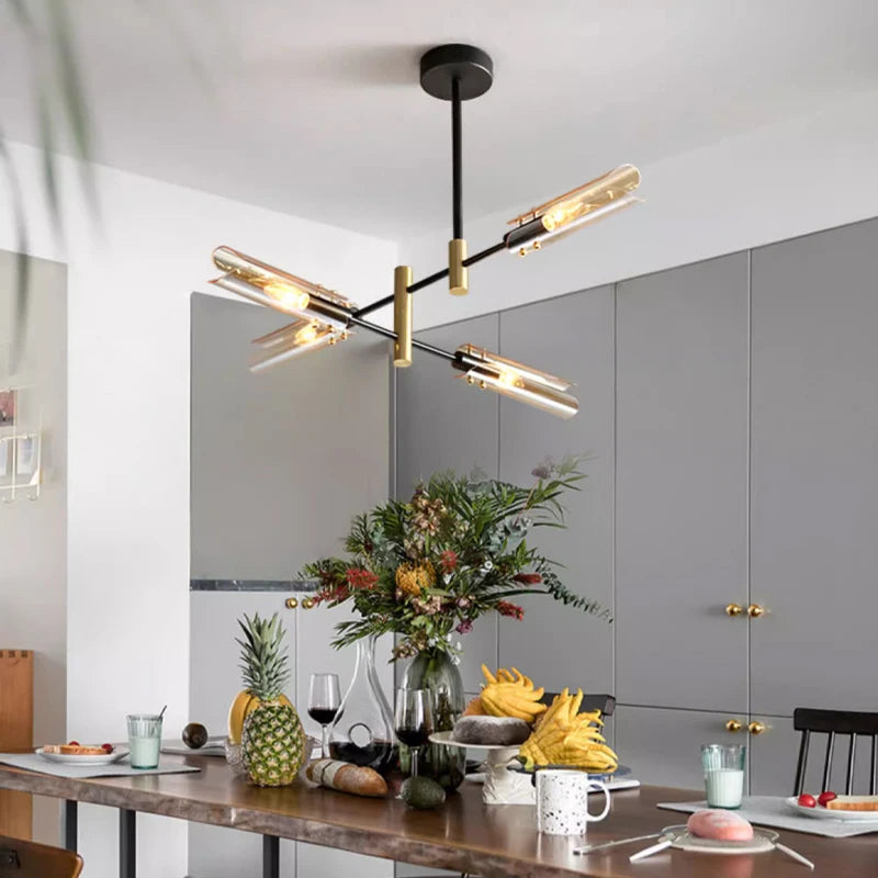 Modern LED Glass Chandelier for Living Room, Dining and Kitchen Island