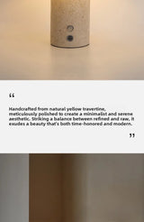 Lámpara de mesa de mármol moderna - Lámpara de noche nórdica de travertino