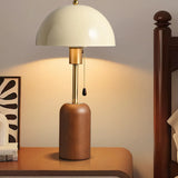 Retro Southeast Asian Solid Wood Table Lamp &mdash; Bedside Light