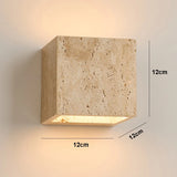 Yellow Travertine Stone Wall Sconce | Indoor & Outdoor Light