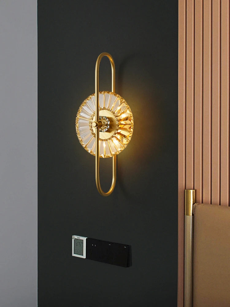 Modern Crystal Wall Sconce for Living Room and Bedroom