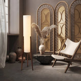 Japanese Retro Wabi-Sabi Solid Wood Floor Lamp