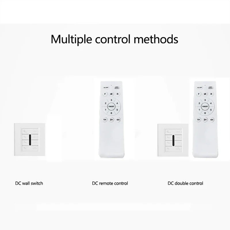 Low-Profile Wood Blade Ceiling Fan with LED Light &amp; Remote