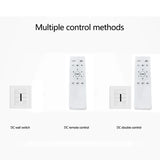 Low-Profile Wood Blade Ceiling Fan with LED Light &amp; Remote