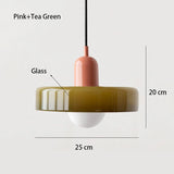 Nordic Retro Glass Pendant Light with E27 LED