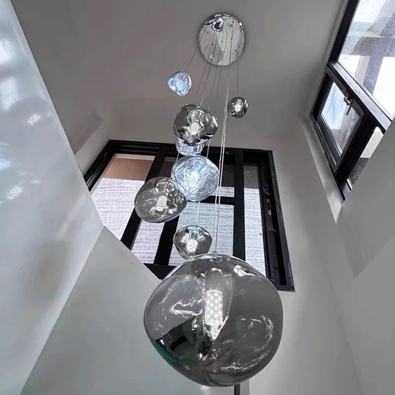 Modern Ring LED Pendant Chandelier – Adjustable Multi-Head Hanging Light for Dining & Living Room