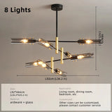 Modern LED Glass Chandelier for Living Room, Dining and Kitchen Island