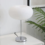 Modern White Glass Table Lamp for Bedroom & Living Room