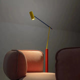 Art Deco Long-Arm LED Floor Lamp — Chrome Finish
