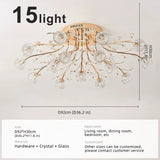 Modern Glass Flush Mount Ceiling Light for Living Room