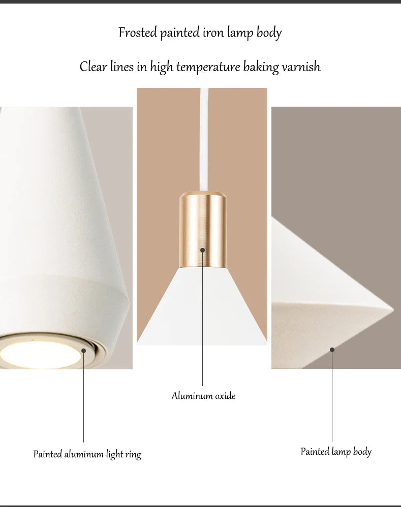 Modern Dome Pendant Light — Black & White, Dimmable LED