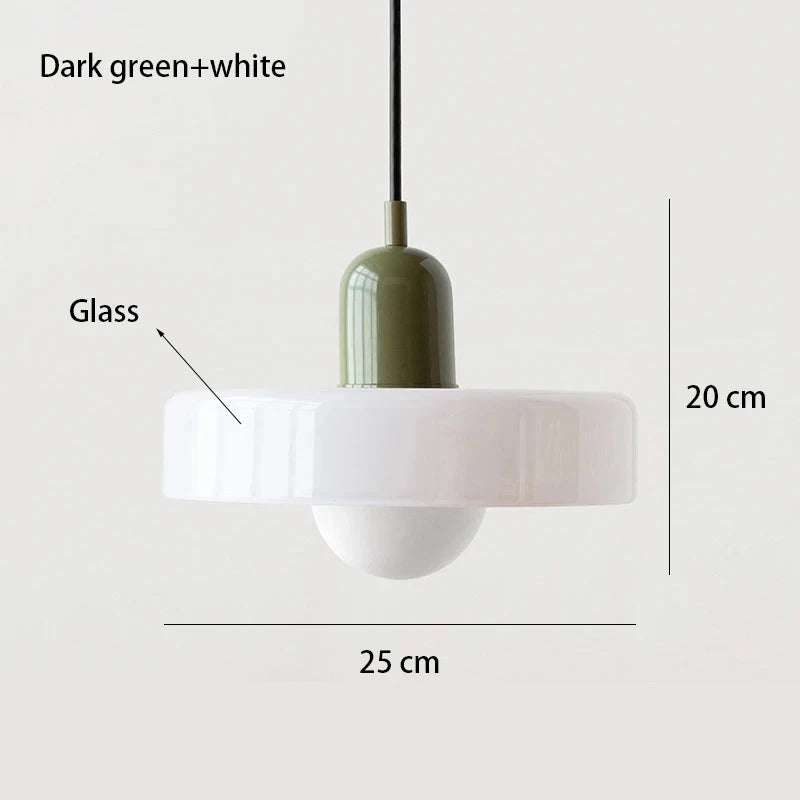 Nordic Glass Bauhaus Chandelier – Retro Pendant Light for Dining & Living Room