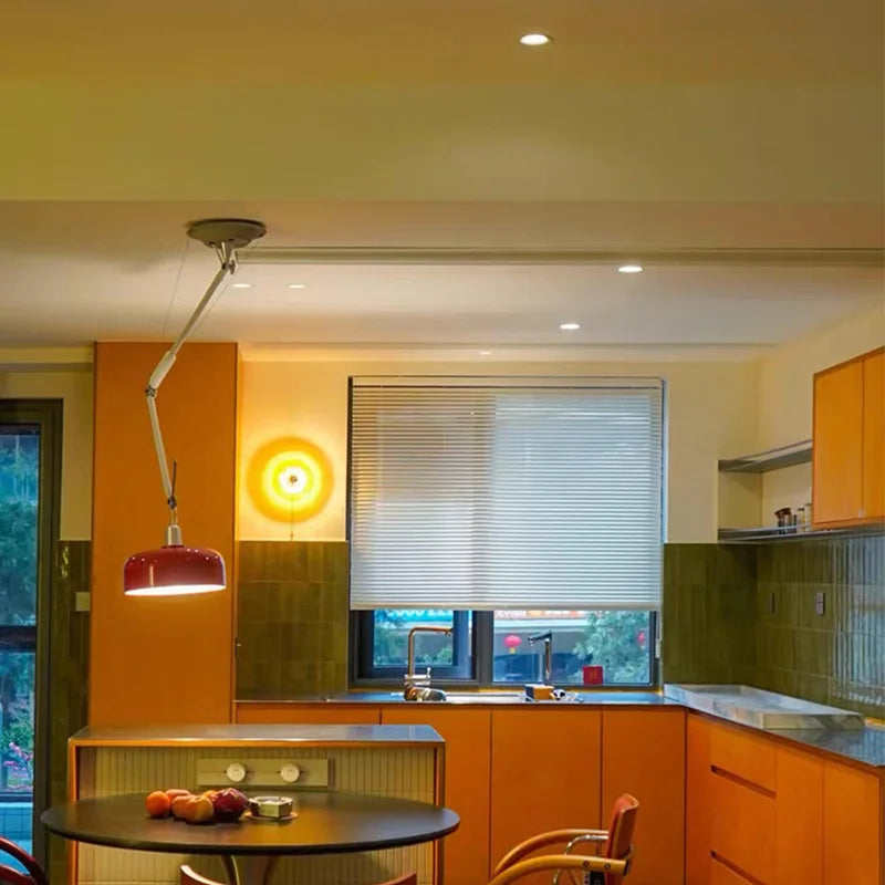 Memphis Swing-Arm Pendant Light — Colorful Modern Fixture