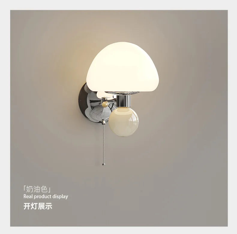 LED Mushroom Wall Sconce with Pull Cord | Kids & Bedroom