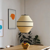 Wabi-Sabi Japanese Fabric Pendant Light - Bedroom & Restaurant
