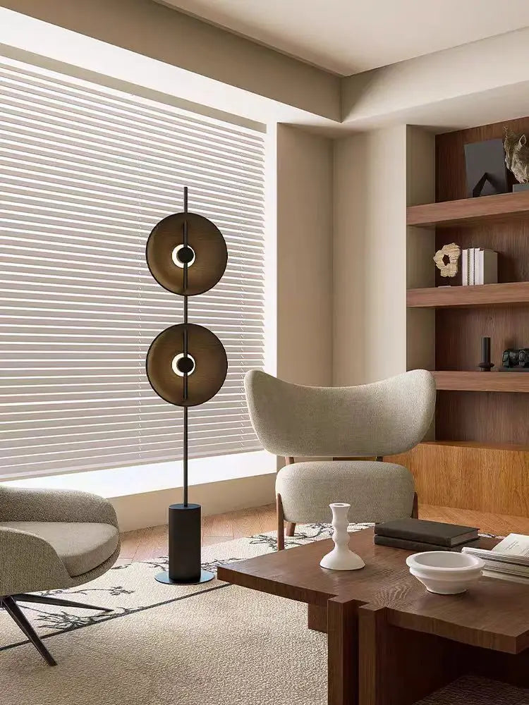 Mito Japanese Wabi-Sabi Solid Wood Adjustable Floor Lamp