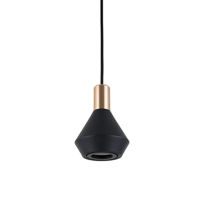 Modern Dome Pendant Light — Black & White, Dimmable LED