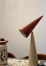 Modern Red Tube LED Table Lamp &mdash; Dimmable 3-Color Reading Light