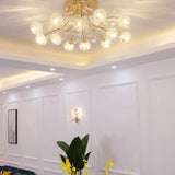 Modern Glass Flush Mount Ceiling Light for Living Room