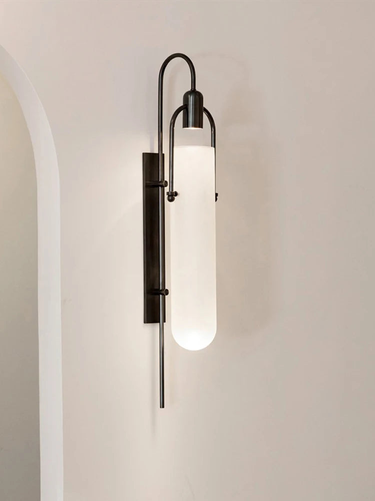 Modern LED Glass Wall Sconce for Bedroom and Corridor
