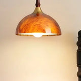 American Retro Pendant Light — Orange Acrylic Cafe & Bar Fixture
