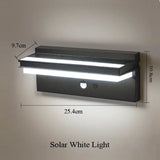 Solar Motion Sensor Wall Light IP65 Waterproof Fence and Landscape Lamp