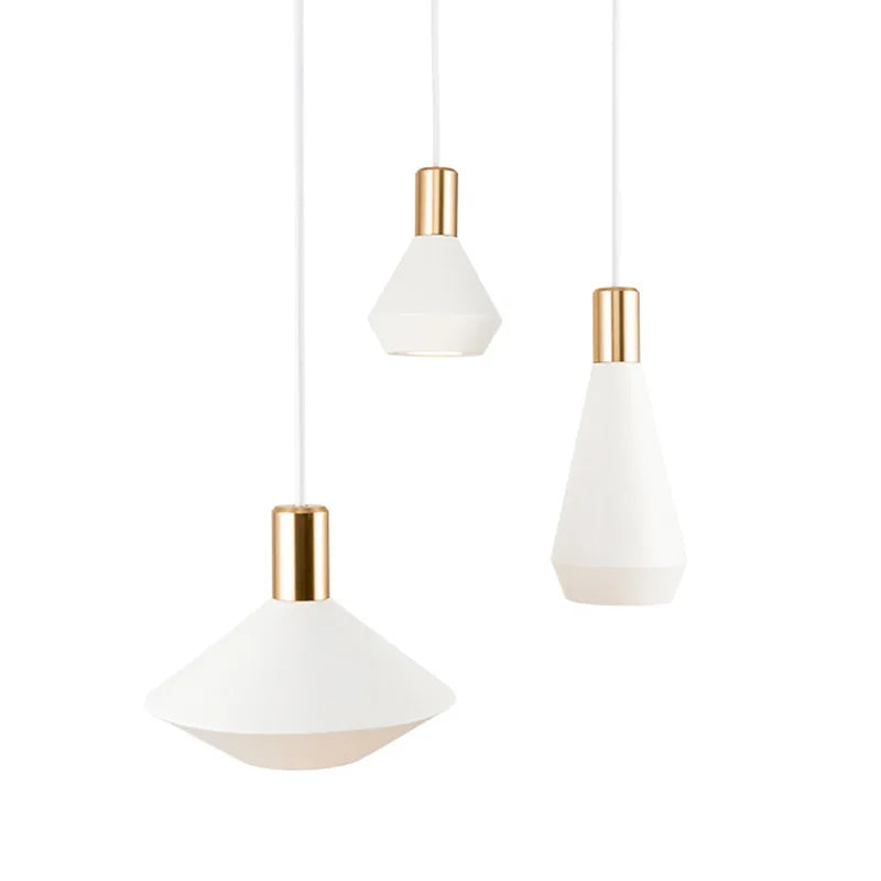 Modern Dome Pendant Light — Black & White, Dimmable LED