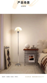 Nordic Bauhaus Mushroom LED Floor Lamp - Cream Accent Light