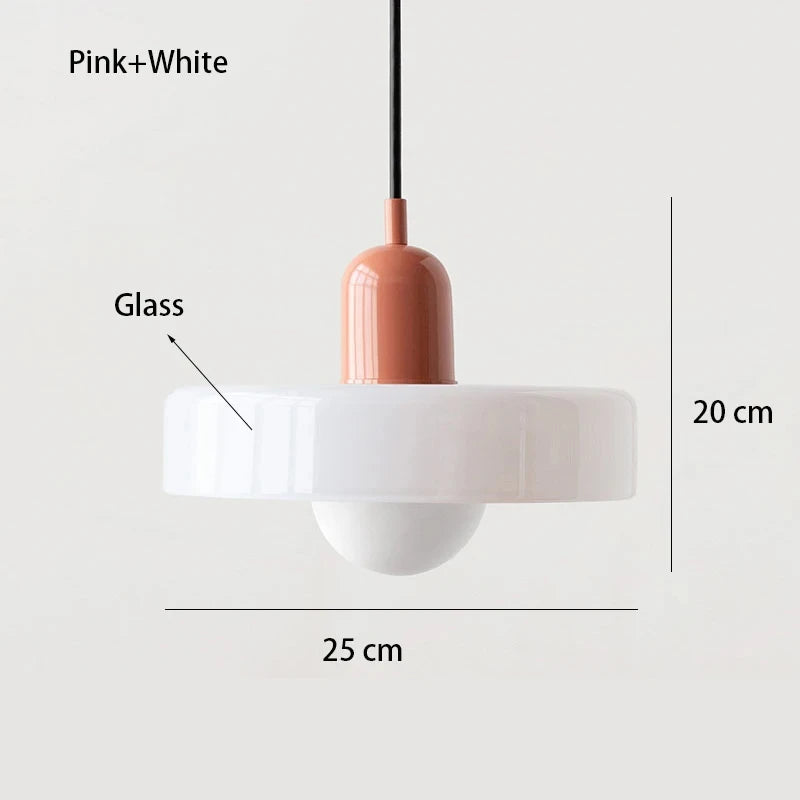 Nordic Glass Bauhaus Chandelier – Retro Pendant Light for Dining & Living Room