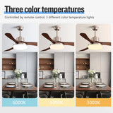 Modern DC Ceiling Fan with LED Light and Remote Control