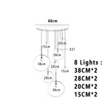 Nordic Lava Glass Multi-Color LED Cluster Pendant – Statement Chandelier