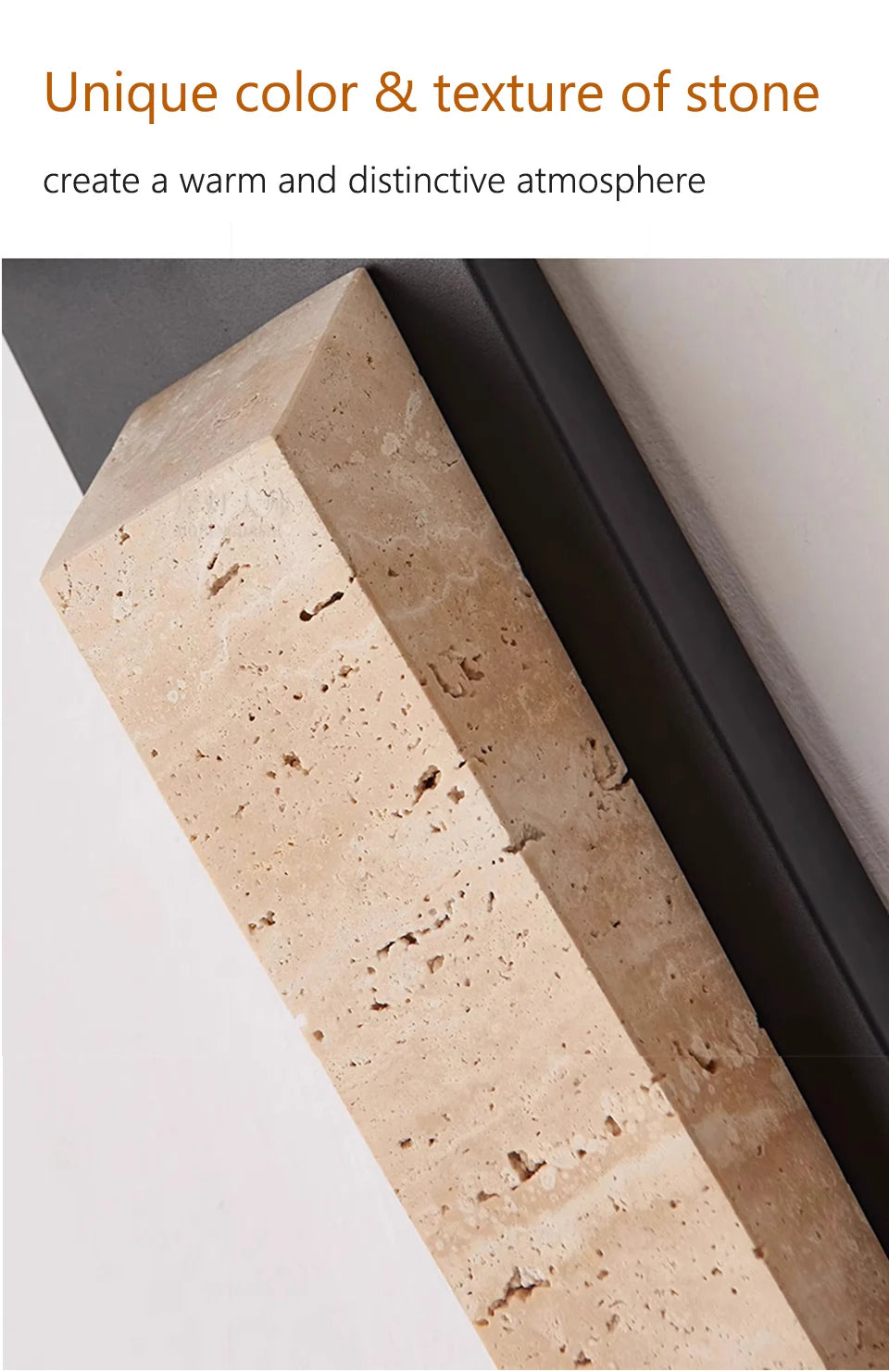 Lámpara de pared exterior impermeable IP65 - Acabado de piedra natural