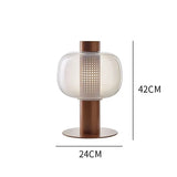Italian Art Deco Glass Table Lamp – Designer LED Desk Light for Bedroom & Living Room