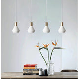 Modern Dome Pendant Light — Black & White, Dimmable LED