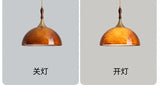 American Retro Pendant Light — Orange Acrylic Cafe & Bar Fixture