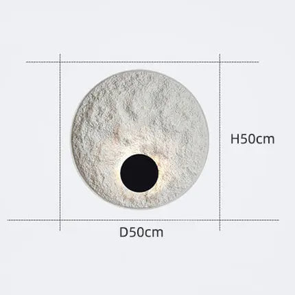 Nordic Lunar Eclipse Resin Wall Sconce, Art Bedside Lamp