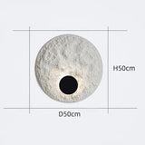 Nordic Lunar Eclipse Resin Wall Sconce, Art Bedside Lamp