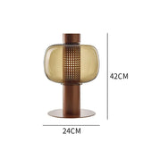 Italian Art Deco Glass Table Lamp – Designer LED Desk Light for Bedroom & Living Room