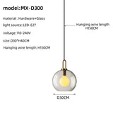 Nordic Luxury Glass Staircase Chandelier for Villas and Duplex Homes