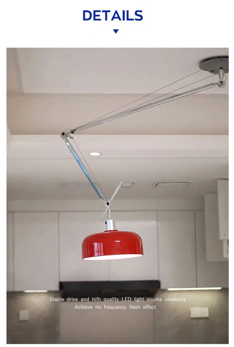 Memphis Swing-Arm Pendant Light — Colorful Modern Fixture
