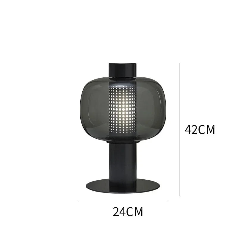 Italian Art Deco Glass Table Lamp – Designer LED Desk Light for Bedroom & Living Room