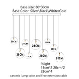 Nordic Lava Glass Multi-Color LED Cluster Pendant – Statement Chandelier
